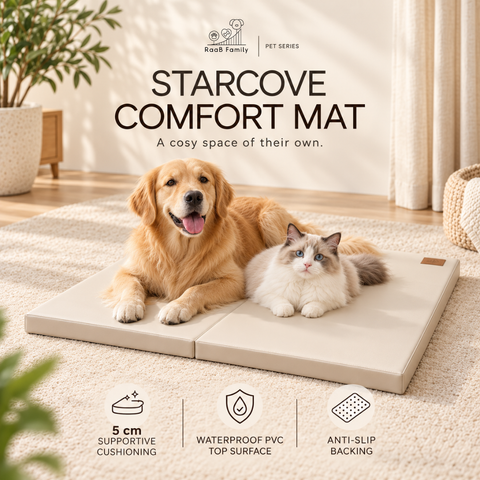 (Delivery: 23/10) Pet Series StarCove Comfort Mat 97 x 97 x 5 cm | Waterproof | Anti-Slip | Foldable