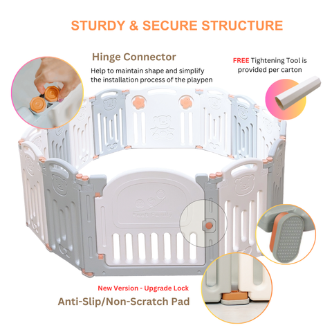 Bear Playpen - Classic Perfect Fit Set (Playpen + Play Mat)