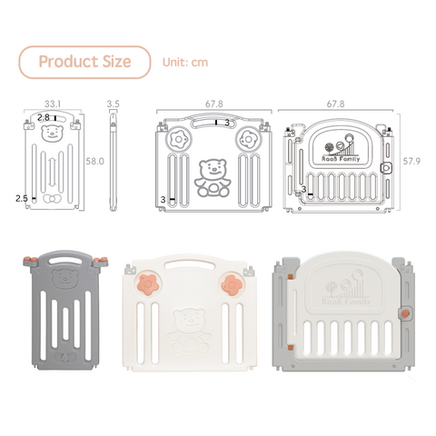 Bear Playpen - Classic Perfect Fit Set (Playpen + Play Mat)