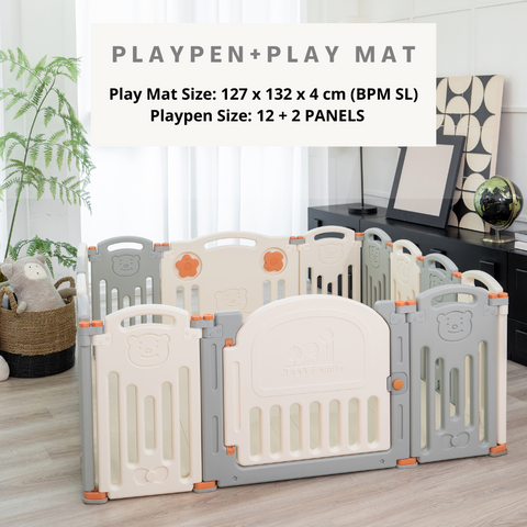Bear Playpen - Classic Perfect Fit Set (Playpen + Play Mat)