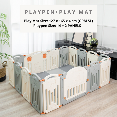 Bear Playpen - Classic Perfect Fit Set (Playpen + Play Mat)